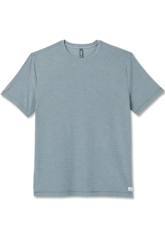 STRATO TECH TEE Dusty Blue Heather sold by REVOLVR Menswear