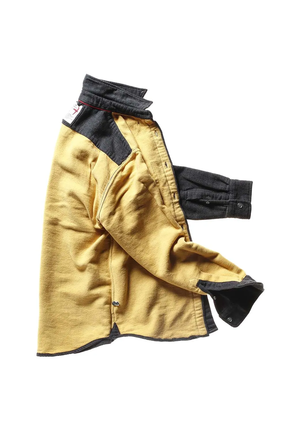 CHAMOIS-LINED FLANNEL Charcoal Herringbone sold by REVOLVR Menswear product image thumbnail 2