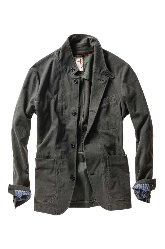 MOLESKIN TRAP BLAZER Char Loden made by Relwen