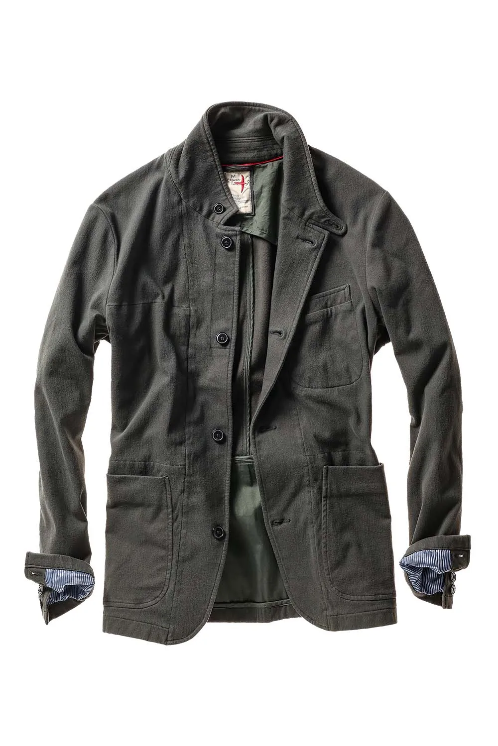 MOLESKIN TRAP BLAZER Char Loden sold by REVOLVR Menswear