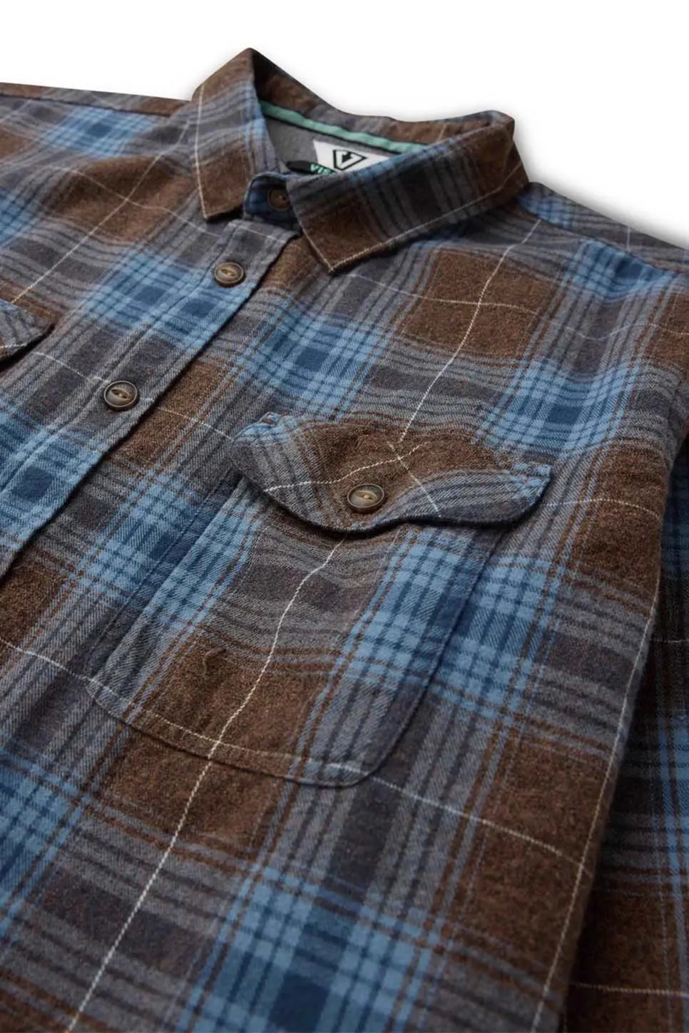 CENTRAL COAST ECO LS FLANNEL Brown Heather sold by REVOLVR Menswear product image thumbnail 3