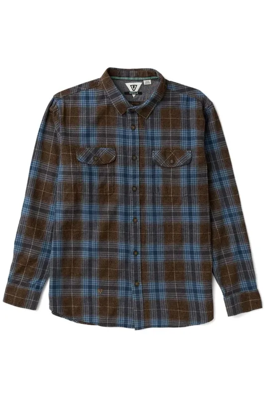 CENTRAL COAST ECO LS FLANNEL Brown Heather sold by REVOLVR Menswear