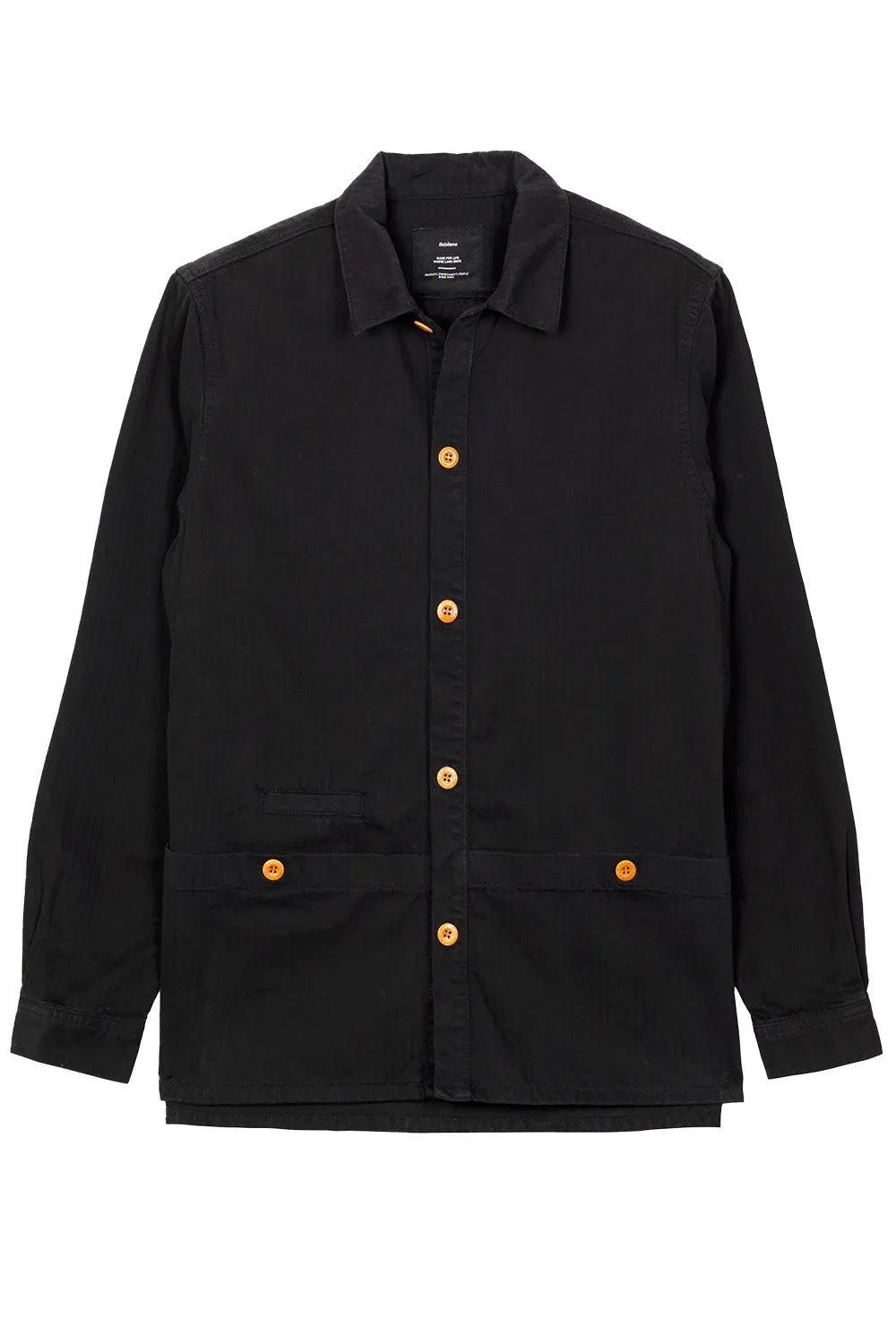 TONKIN WORK SHIRT Washed Black sold by REVOLVR Menswear