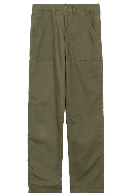 FLANNEL LINED BASSET TROUSER Olive sold by REVOLVR Menswear
