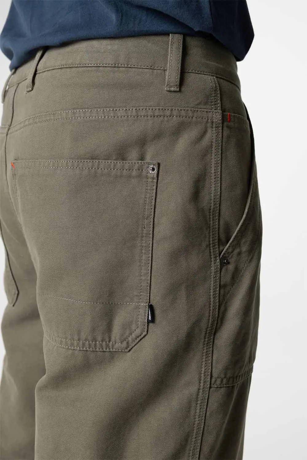 FLANNEL LINED BASSET TROUSER Olive sold by REVOLVR Menswear product image thumbnail 4