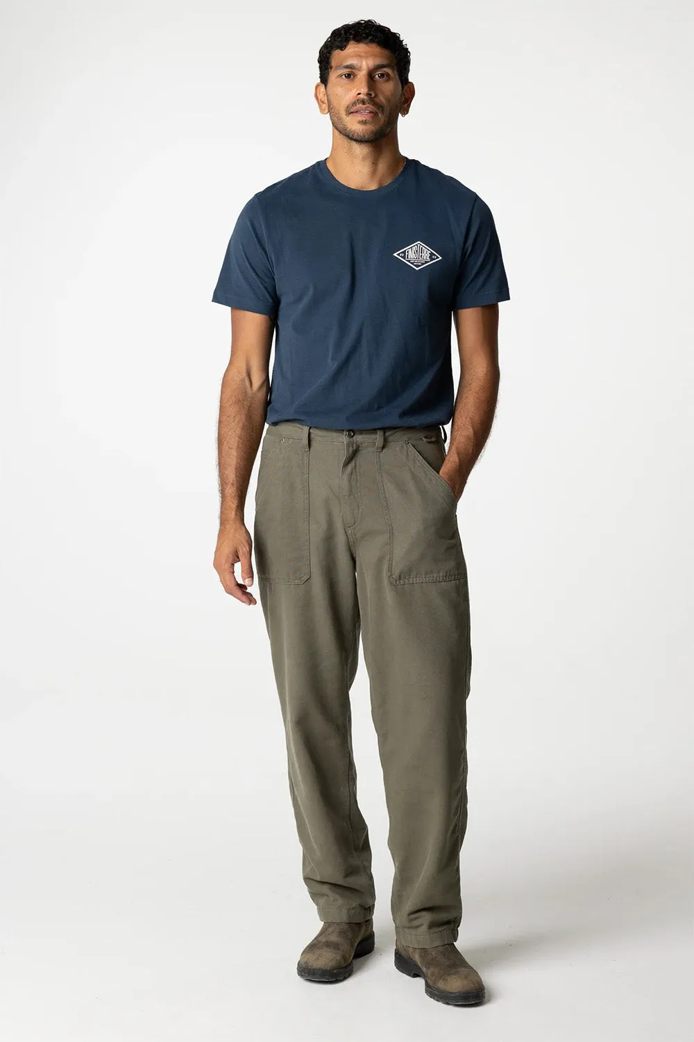 FLANNEL LINED BASSET TROUSER Olive sold by REVOLVR Menswear product image thumbnail 2