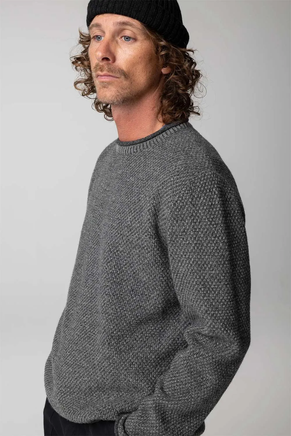 BARENTS JUMPER Grey Marl sold by REVOLVR Menswear product image thumbnail 4