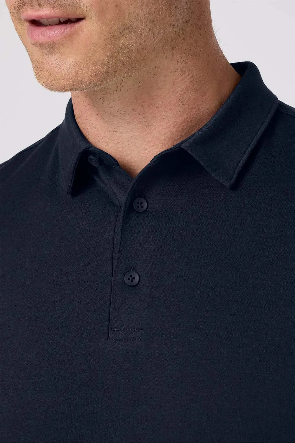 KENT LS POLO Navy sold by REVOLVR Menswear product image thumbnail 3