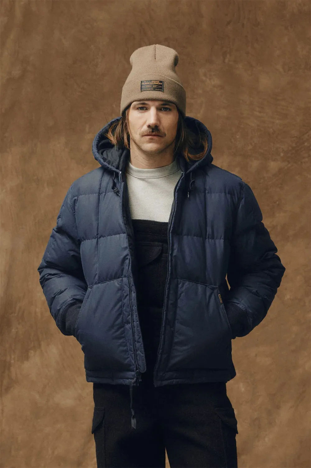 WAXED DOWN JACKET Night Sky sold by REVOLVR Menswear product image thumbnail 2