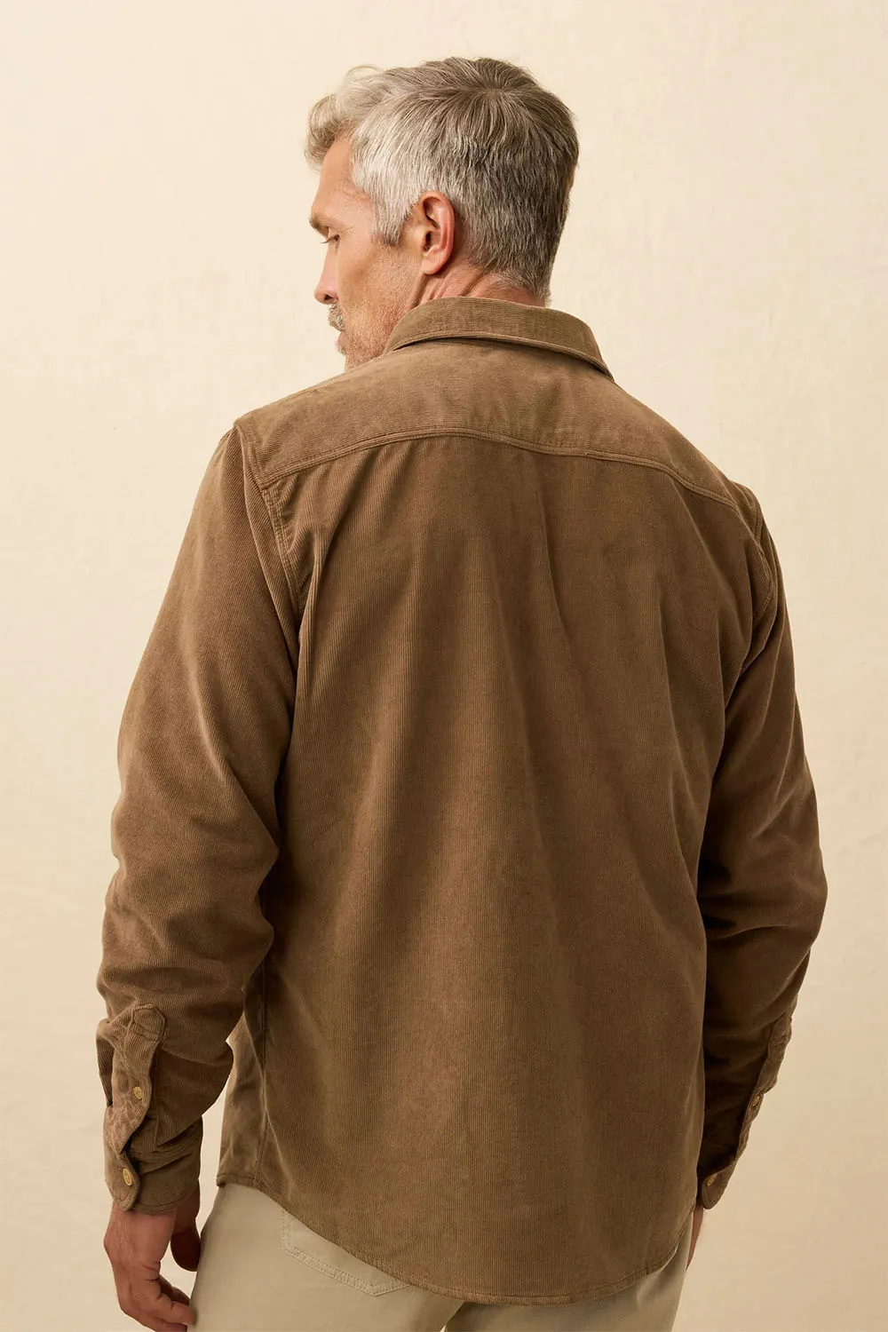 STRETCH TERRY CORD WORKSHIRT Timber sold by REVOLVR Menswear product image thumbnail 2