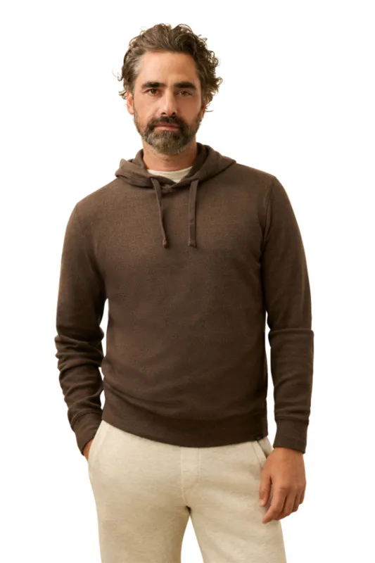 LEGEND SWEATER HOODIE Valley Brown Twill sold by REVOLVR Menswear