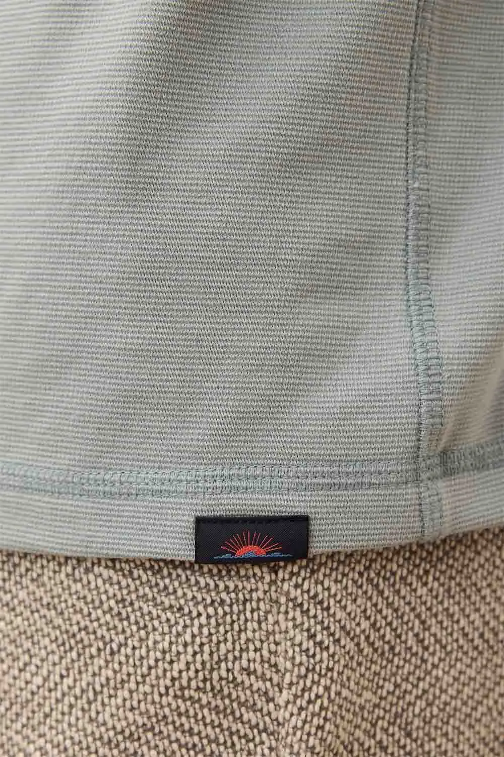 LS WAFFLE HENLEY Alaskan Blue sold by REVOLVR Menswear product image thumbnail 4