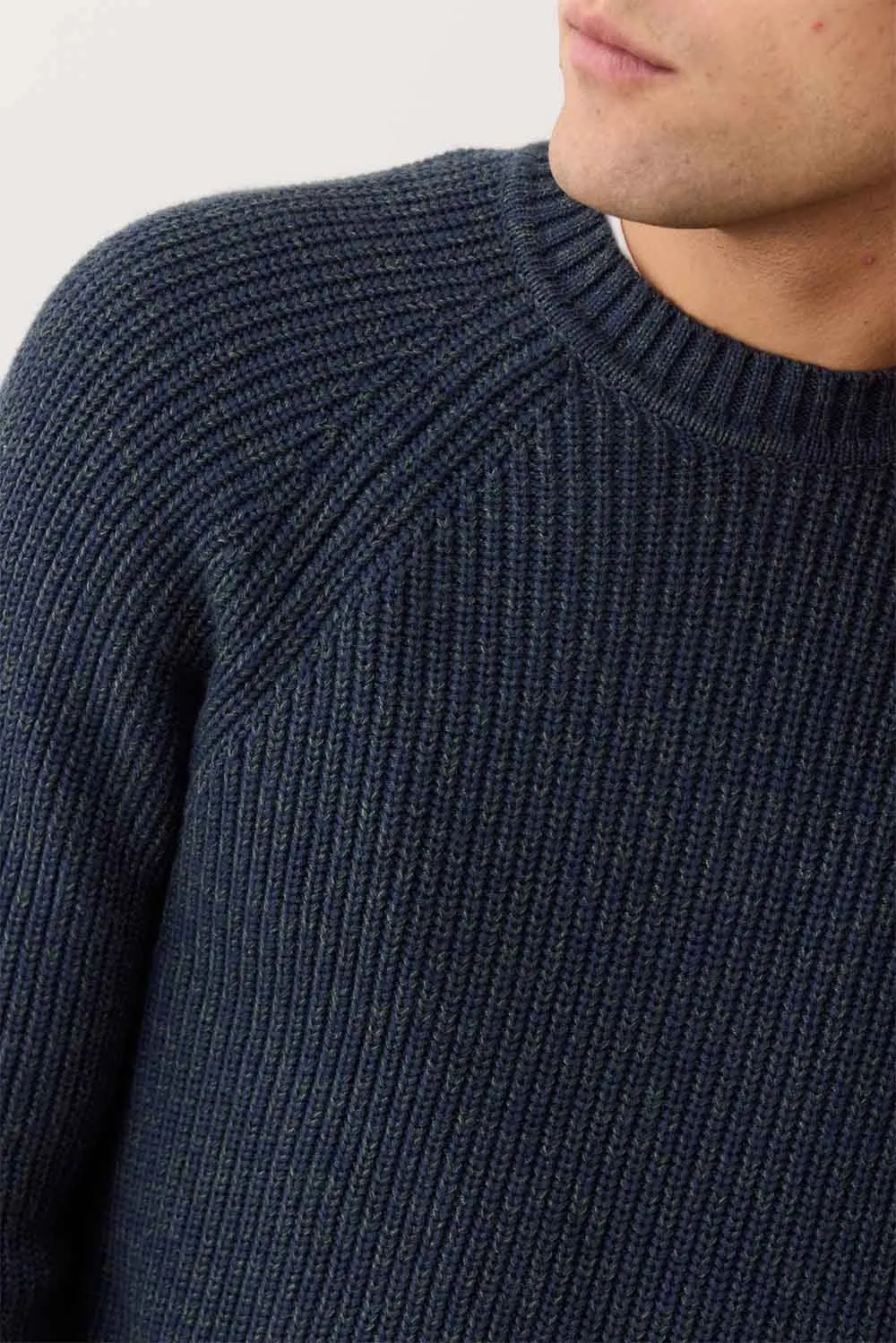 INVERNESS CREW SWEATER Navy/Green sold by REVOLVR Menswear product image thumbnail 5