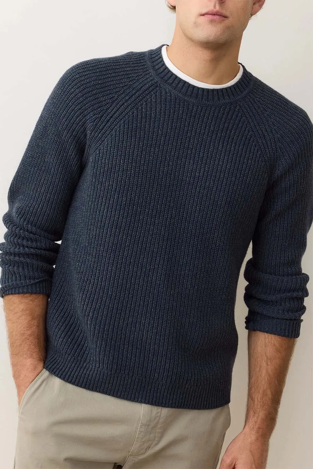 INVERNESS CREW SWEATER Navy/Green sold by REVOLVR Menswear product image thumbnail 2