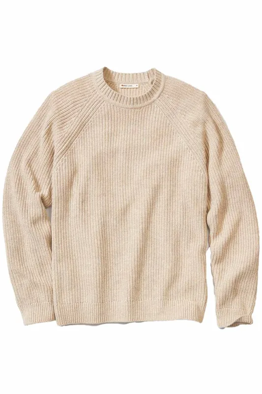 INVERNESS CREW SWEATER Oatmeal made by Marine Layer
