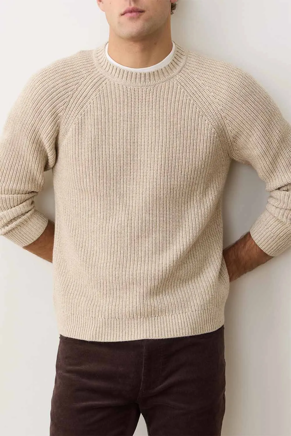 INVERNESS CREW SWEATER Oatmeal sold by REVOLVR Menswear product image thumbnail 3