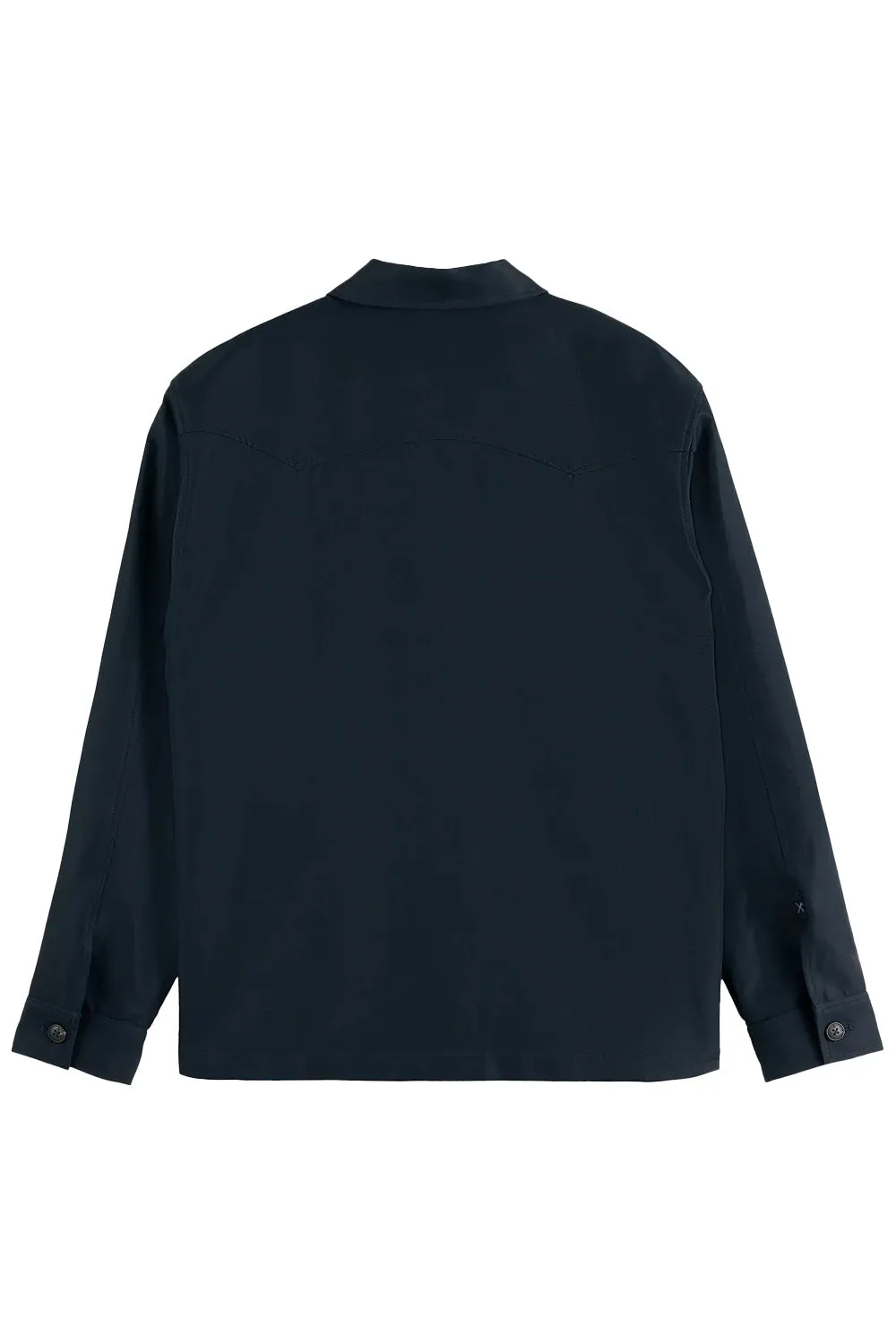 COTTON-BLEND TWILL OVERSHIRT Carbon sold by REVOLVR Menswear product image thumbnail 2