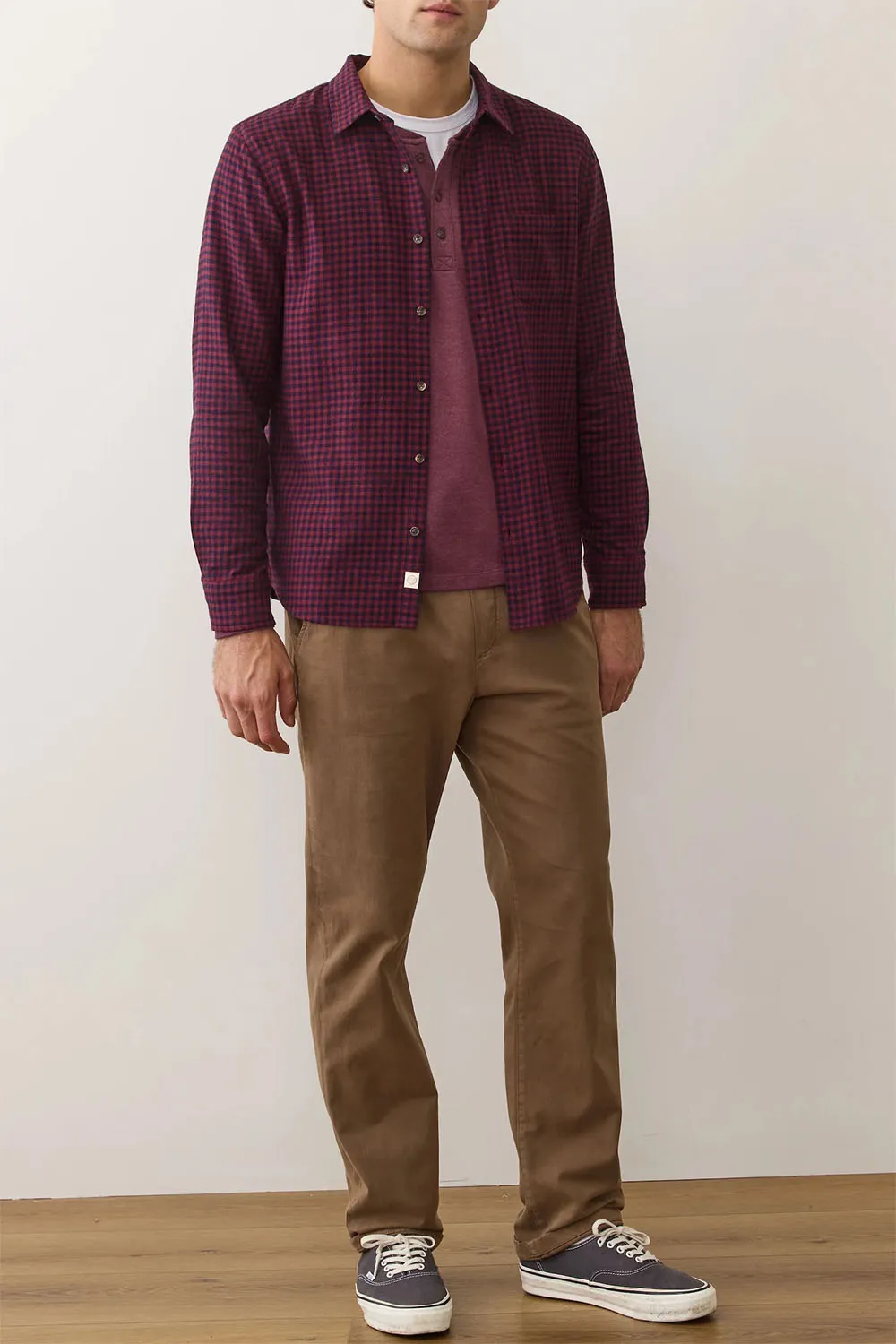 TAHOE FLANNEL SHIRT Navy/Red Gingham sold by REVOLVR Menswear product image thumbnail 5