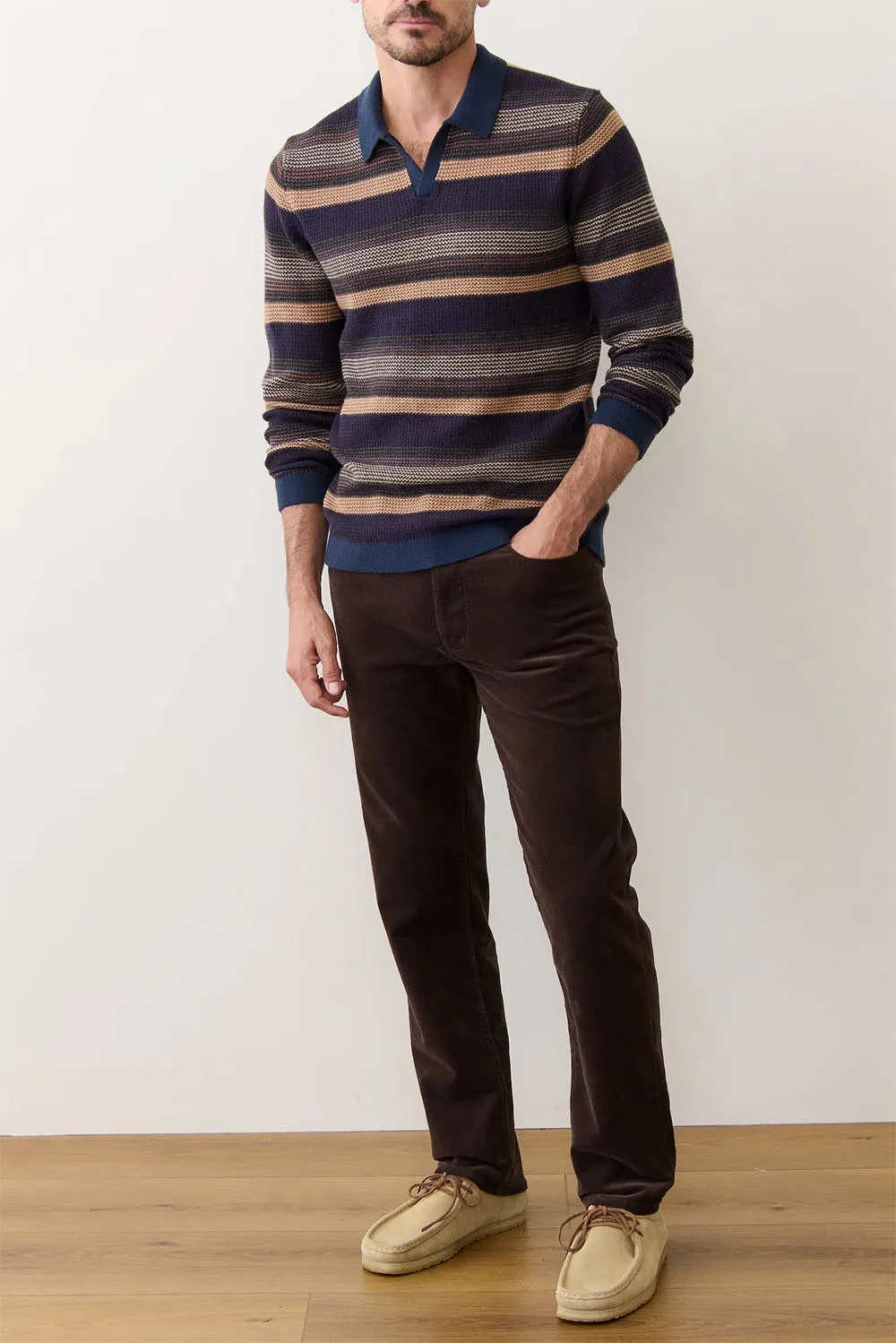 LIAM SWEATER POLO Warm Multi Stripe sold by REVOLVR Menswear product image thumbnail 5