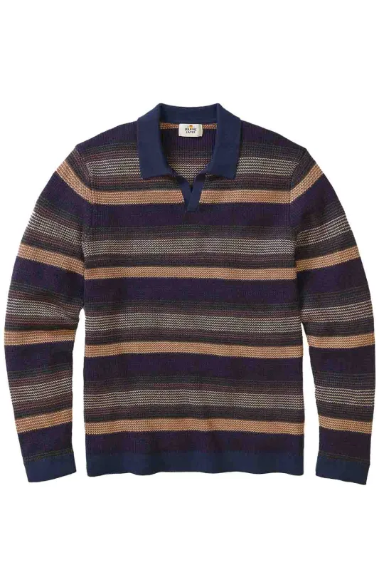 LIAM SWEATER POLO Warm Multi Stripe sold by REVOLVR Menswear
