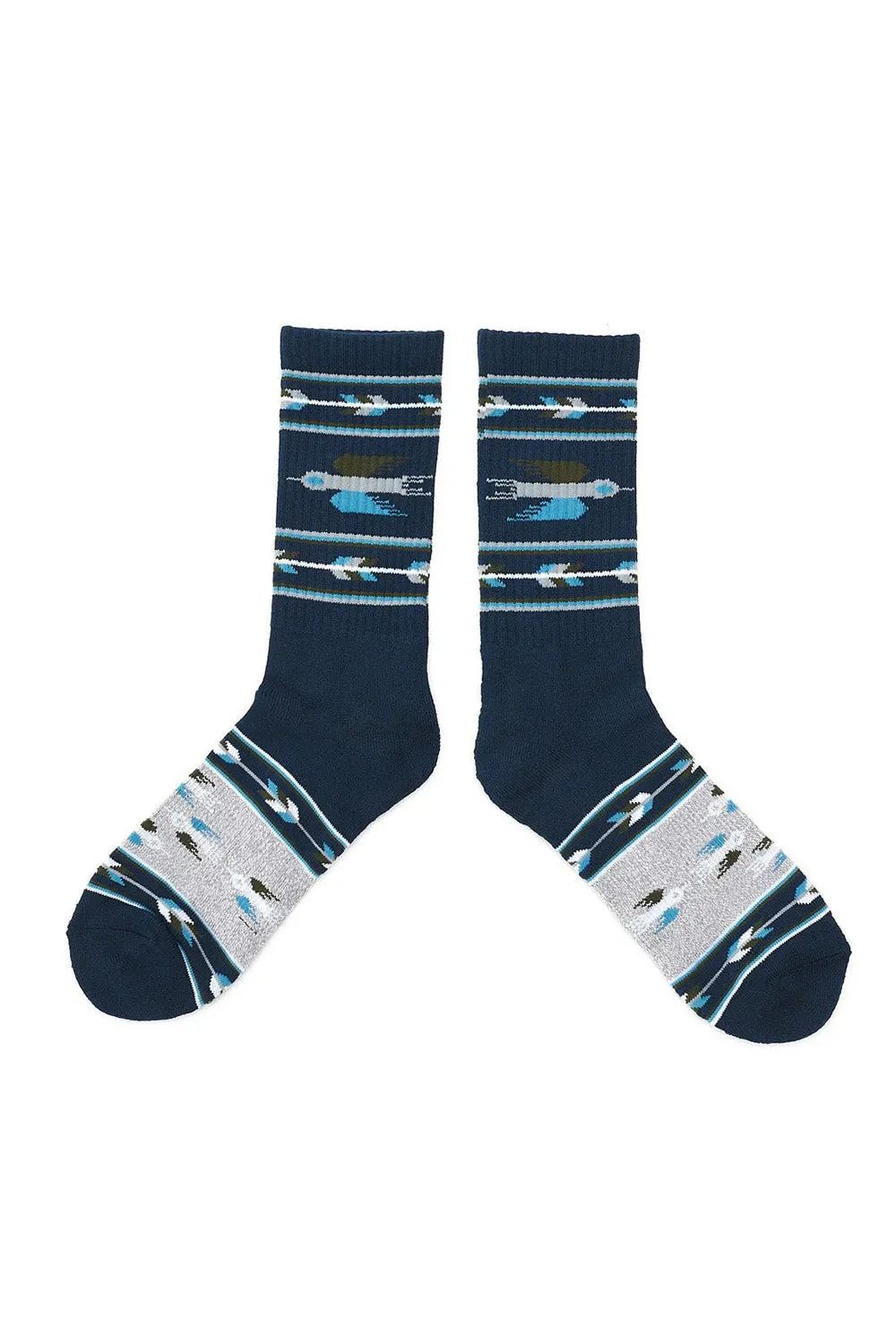 HEATHER THUNDERBIRD SOCKS Navy sold by REVOLVR Menswear