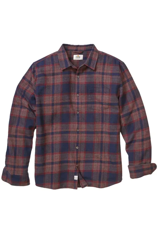 TAHOE FLANNEL SHIRT Navy/Burgundy Plaid sold by REVOLVR Menswear