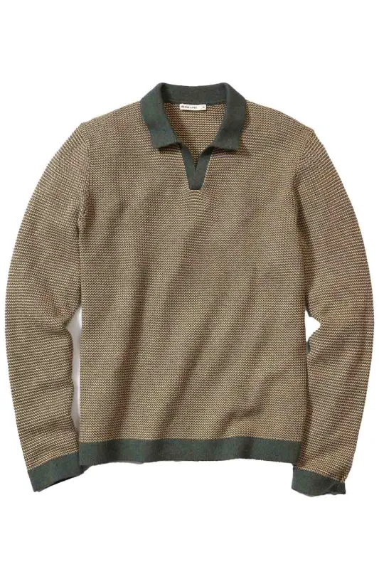LIAM SWEATER POLO Barbour/Sable sold by REVOLVR Menswear