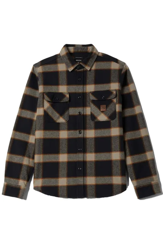 BOWERY HEAVYWEIGHT LS FLANNEL Black/Cream sold by REVOLVR Menswear