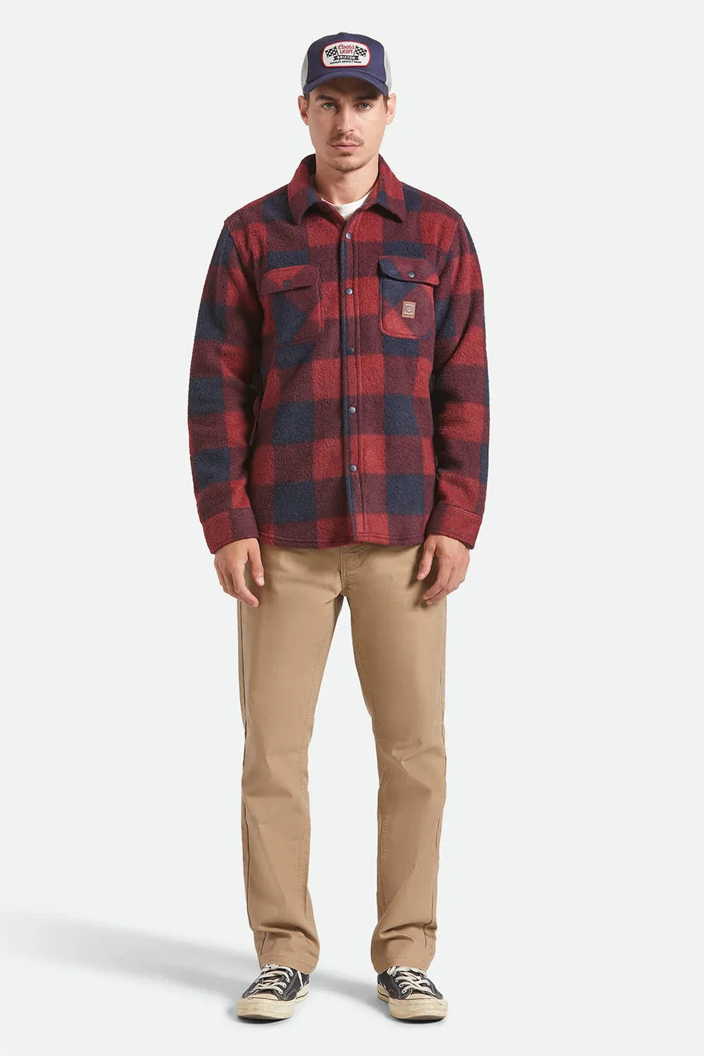 BOWERY ARCTIC FLEECE Adrenaline Rush/Mood Indigo Plaid sold by REVOLVR Menswear product image thumbnail 5