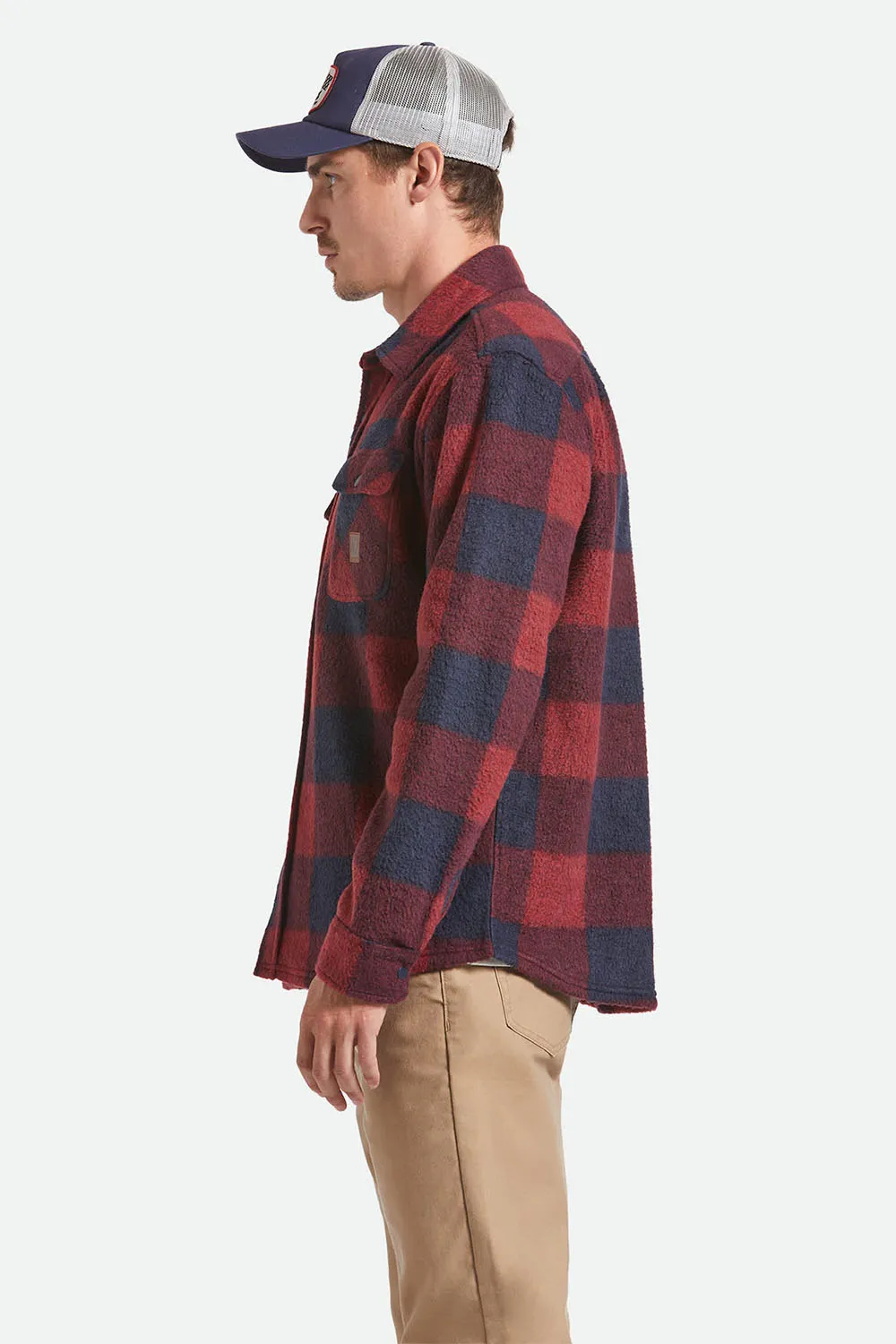 BOWERY ARCTIC FLEECE Adrenaline Rush/Mood Indigo Plaid sold by REVOLVR Menswear product image thumbnail 3