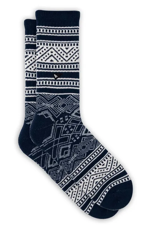 CREW SOCK Navy Nordic made by REVOLVR Menswear