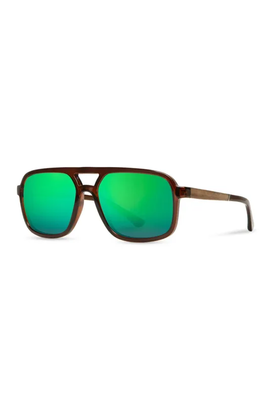 GLACIER - CLAY/WALNUT/HD + GREEN FLASH POLAR made by REVOLVR Menswear
