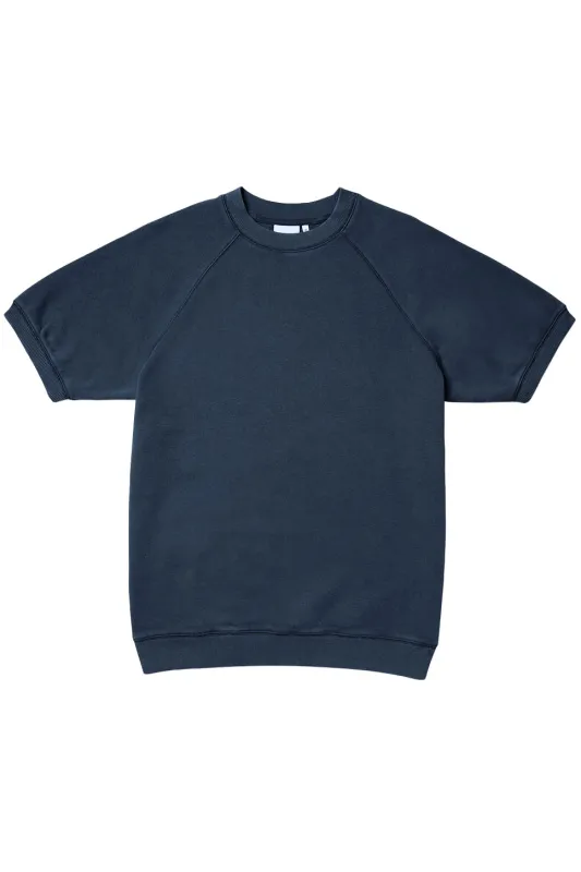 RECYCLED RAGLAN SWEATSHIRT Blue Nights sold by REVOLVR Menswear