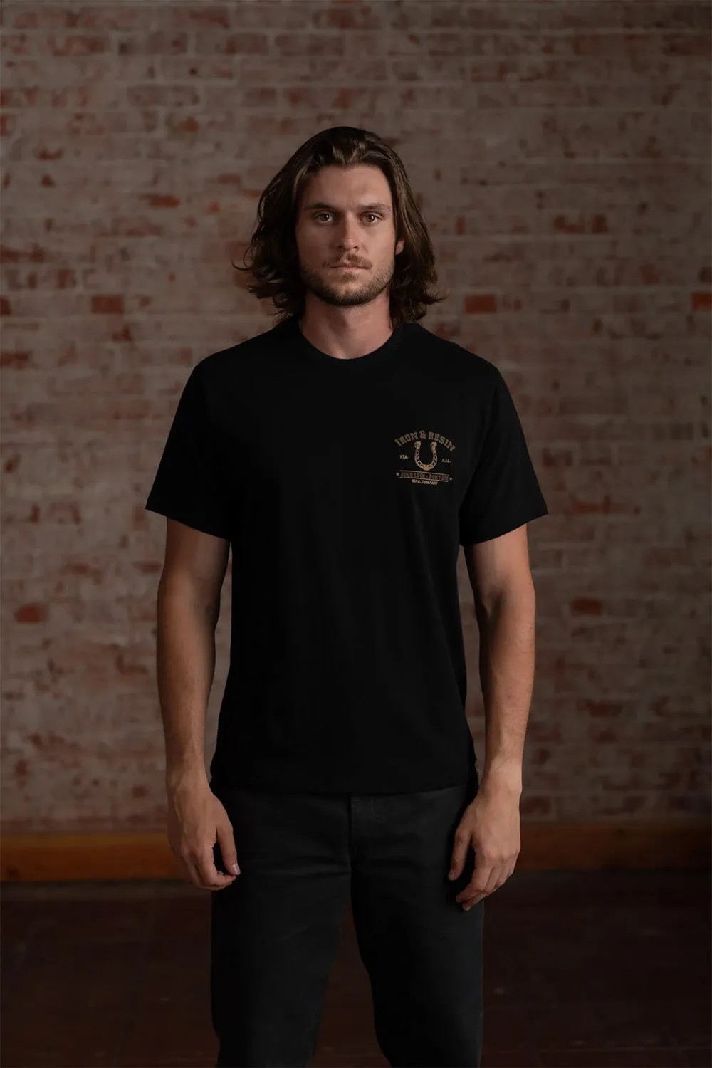 LUCKY HORSESHOE TEE Black sold by REVOLVR Menswear product image thumbnail 2