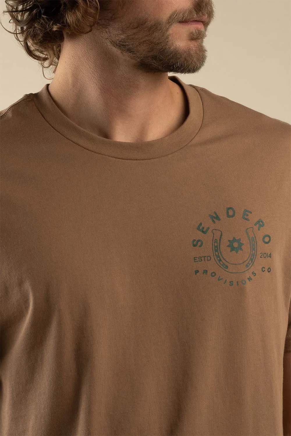 NO LUCK T-SHIRT Light Brown sold by REVOLVR Menswear product image thumbnail 4