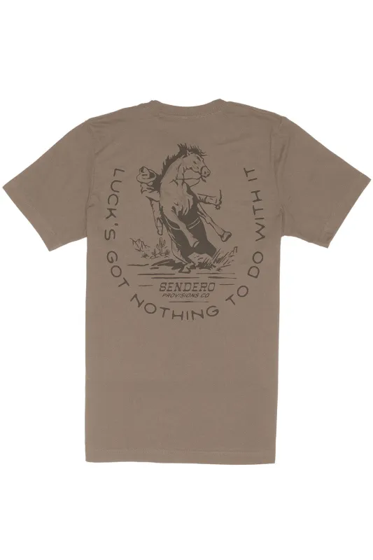 NO LUCK T-SHIRT Light Brown sold by REVOLVR Menswear