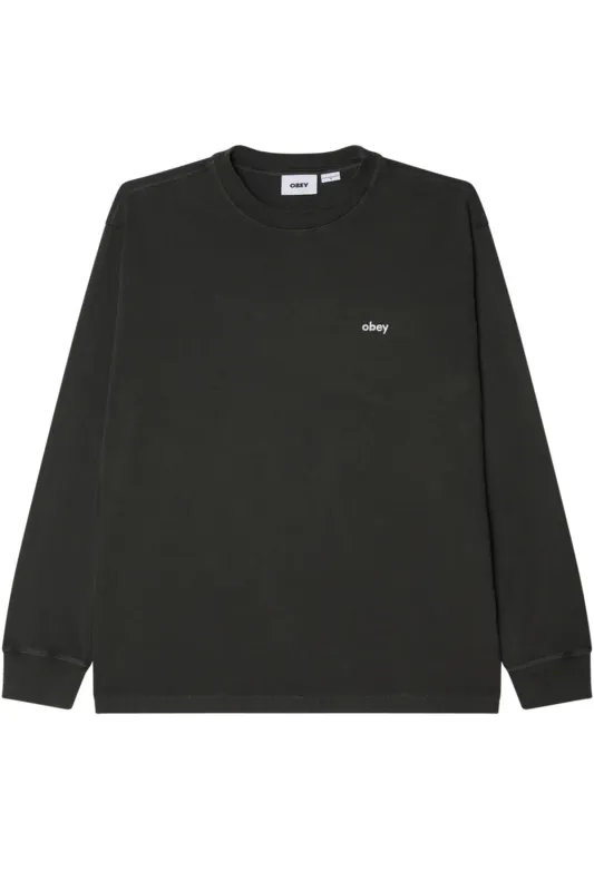 LOWERCASE PIGMENT LS TEE Pirate Black sold by REVOLVR Menswear