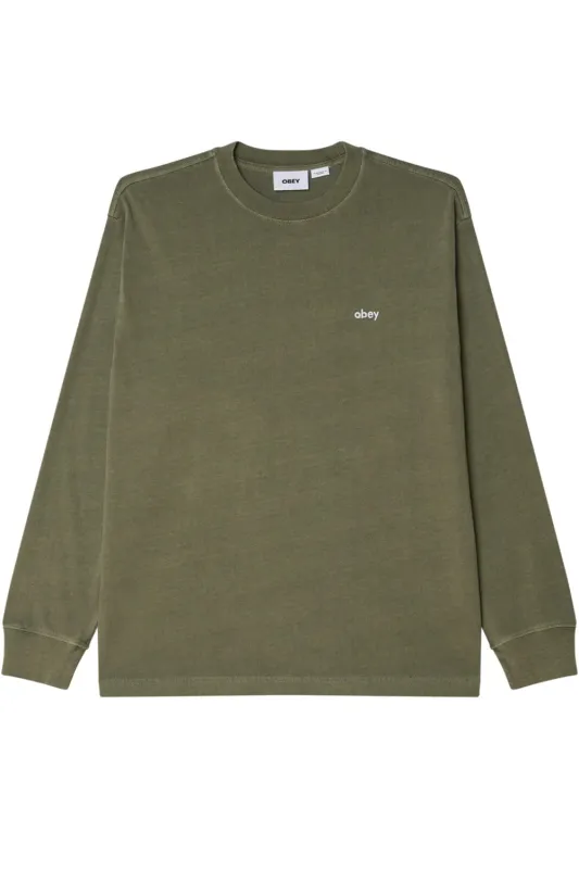 LOWERCASE PIGMENT LS TEE Lichen Green sold by REVOLVR Menswear
