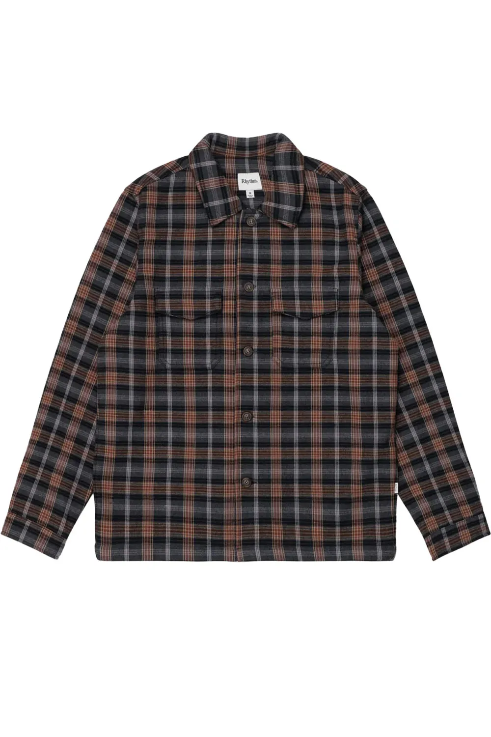 POLAR BOND LS FLANNEL Charcoal sold by REVOLVR Menswear