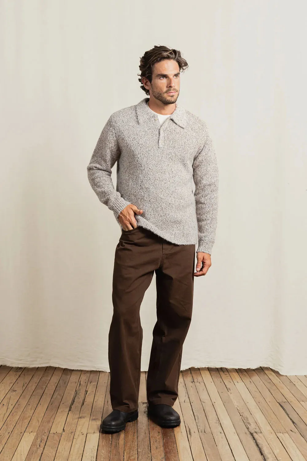 KINETIC COLLARED KNIT Tobacco sold by REVOLVR Menswear product image thumbnail 5