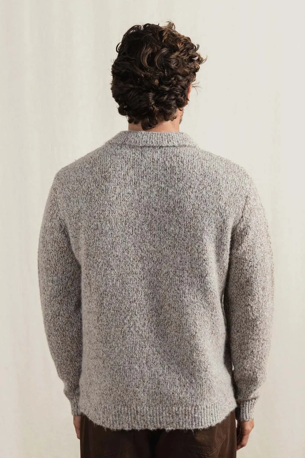 KINETIC COLLARED KNIT Tobacco sold by REVOLVR Menswear product image thumbnail 3