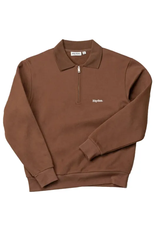 FURNACE QUARTER ZIP Brown sold by REVOLVR Menswear