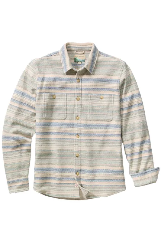 PACIFICA OVERSHIRT Blue/Green Baja Stripe sold by REVOLVR Menswear