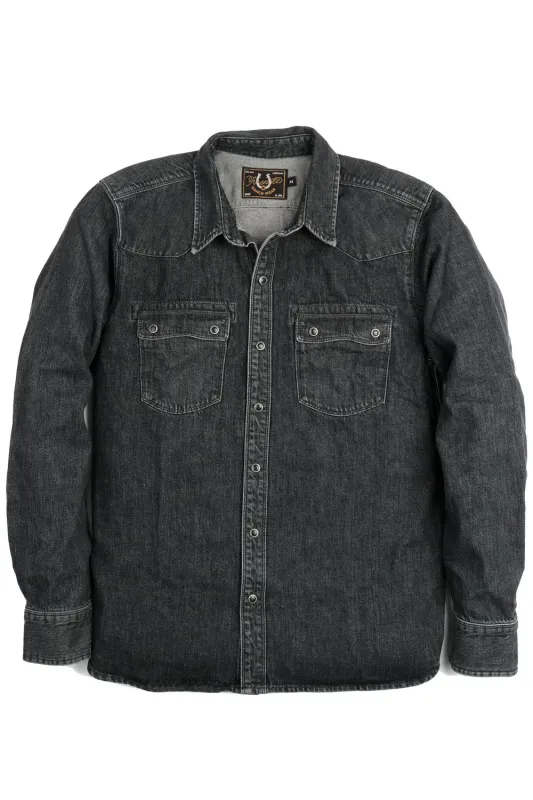 MODERN WESTERN SHIRT 11oz Stonewash sold by REVOLVR Menswear