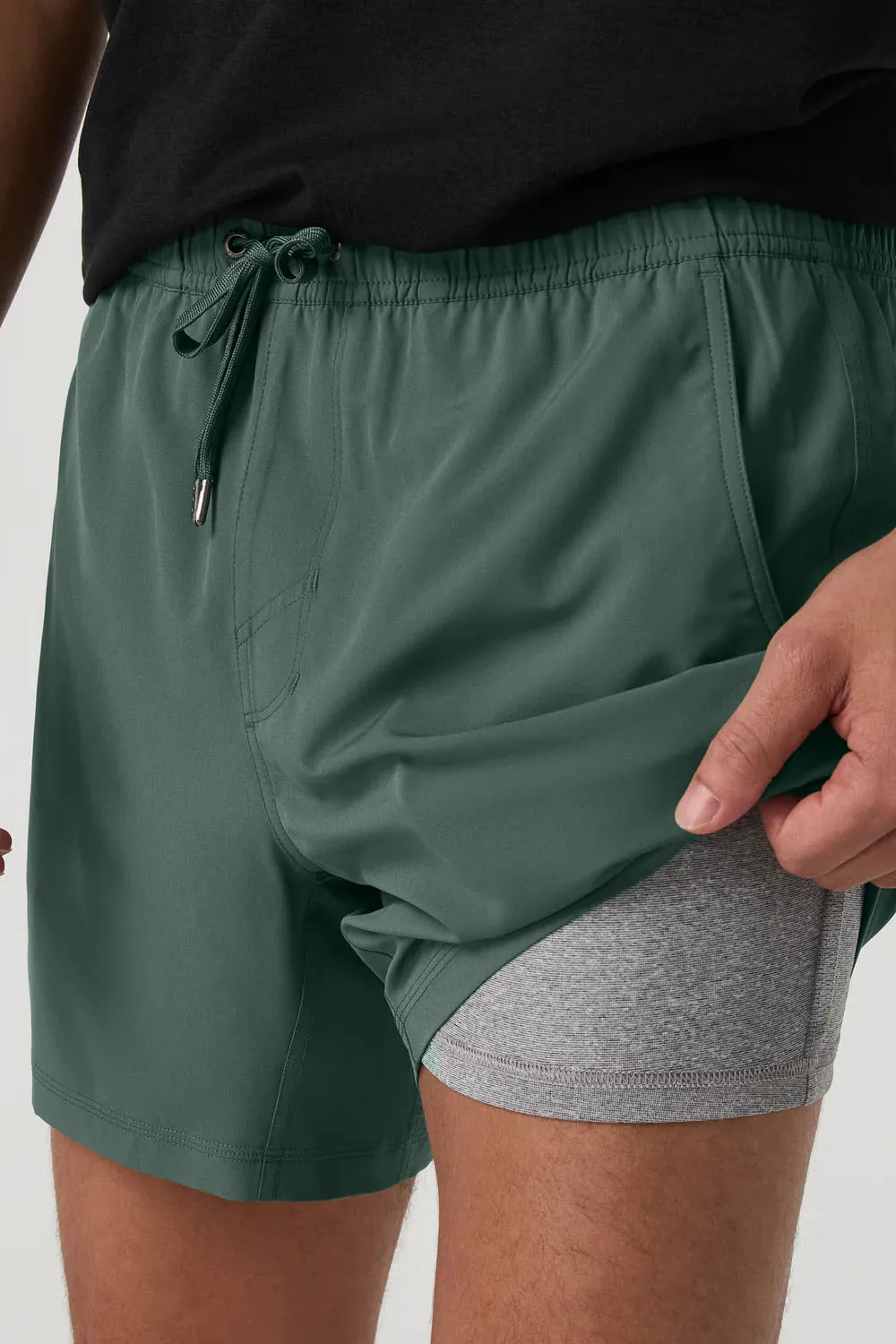KORE SHORT LINED 5" Agate Green Tonal sold by REVOLVR Menswear product image thumbnail 5