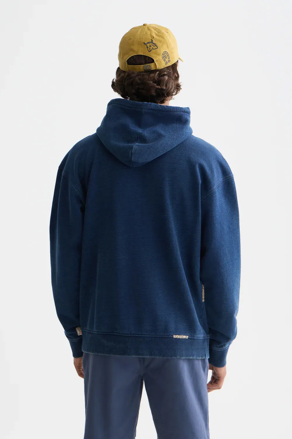 WORKED OUT TWISTED HOODIE Indigo sold by REVOLVR Menswear product image thumbnail 3