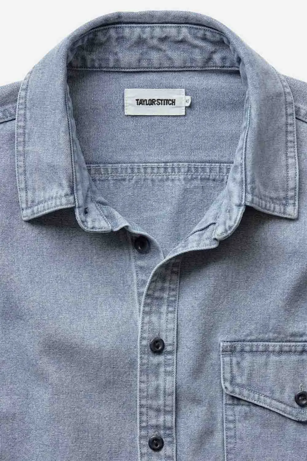 THE CADET SHIRT in Washed Indigo Oxford sold by REVOLVR Menswear product image thumbnail 4