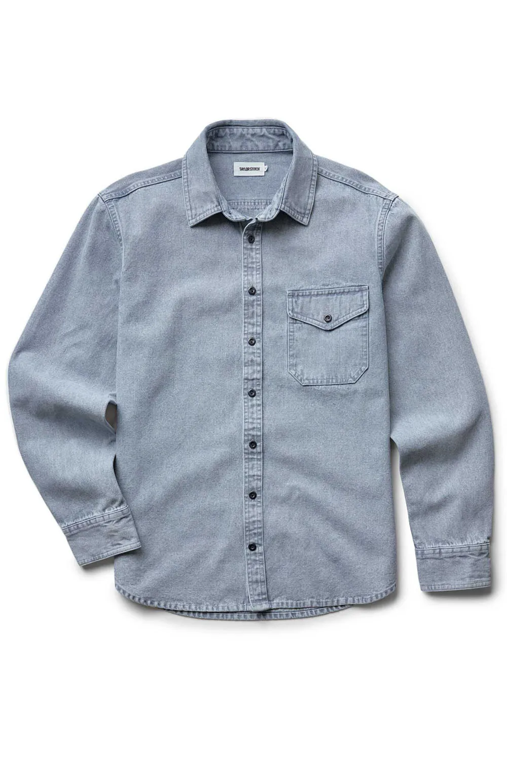 THE CADET SHIRT in Washed Indigo Oxford sold by REVOLVR Menswear