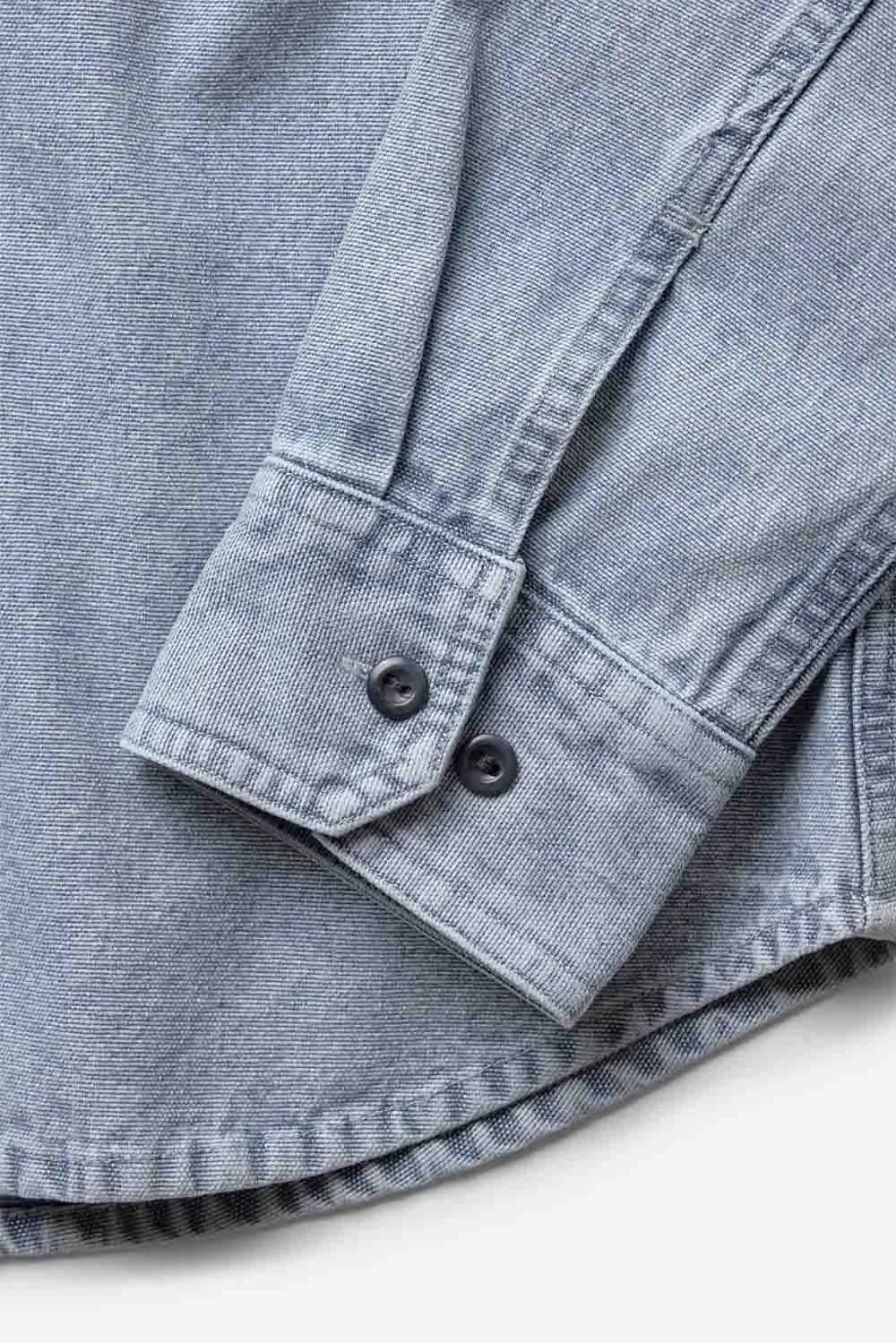 THE CADET SHIRT in Washed Indigo Oxford sold by REVOLVR Menswear product image thumbnail 5