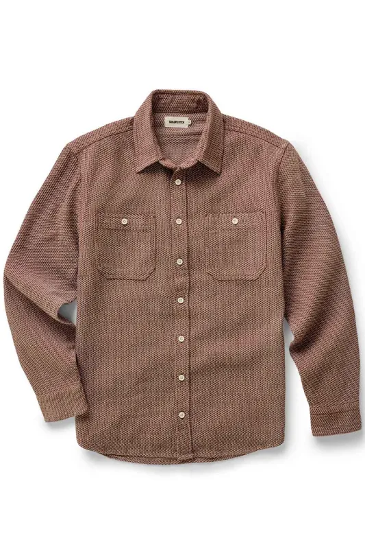 THE UTILITY SHIRT Brick Sashiko sold by REVOLVR Menswear